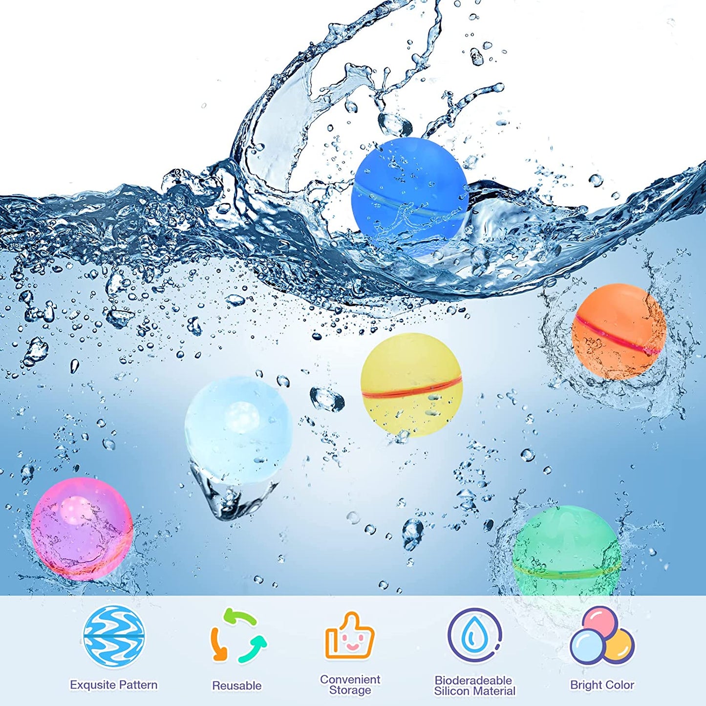 Ernie's™ Reusable Water Balloons (12 pcs)